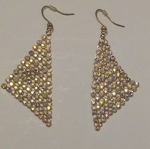 Iridescent mesh earrings